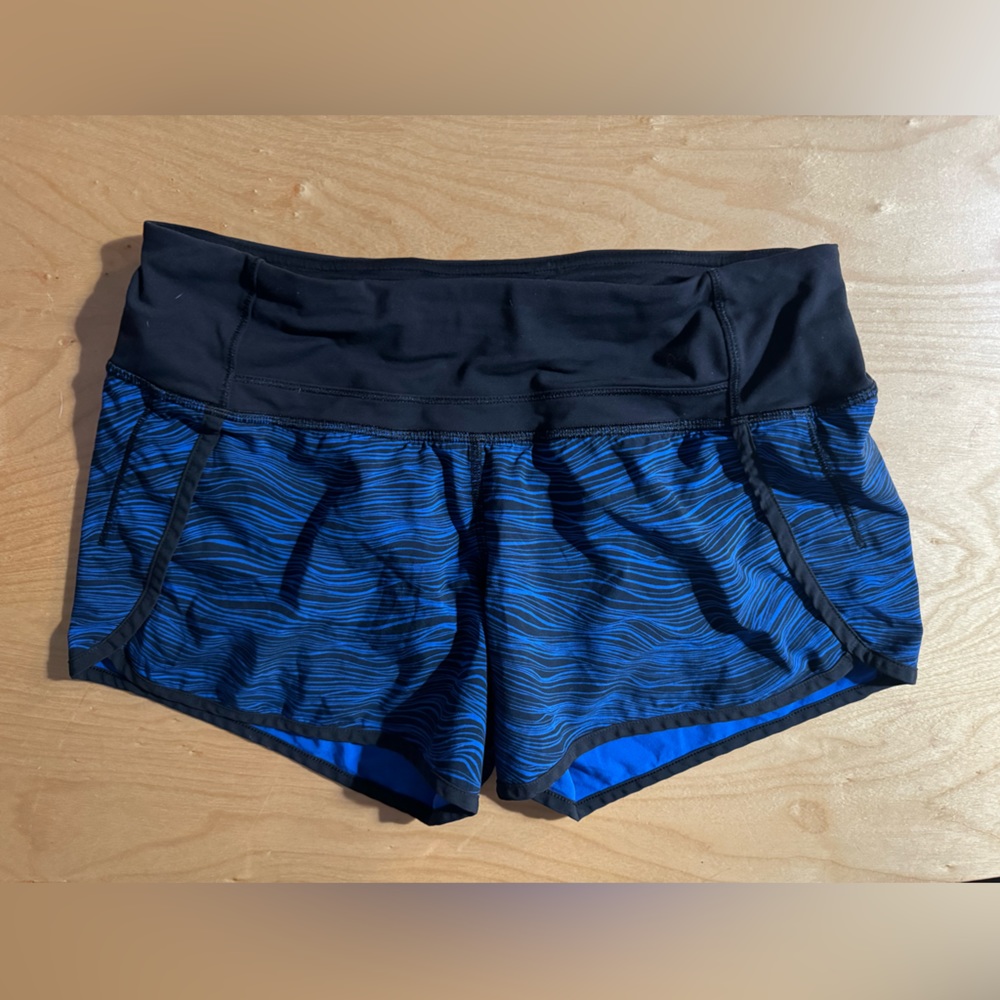 Lululemon Running Shorts Blue and Black